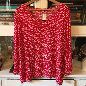 Stitch Fix Red print Blouse